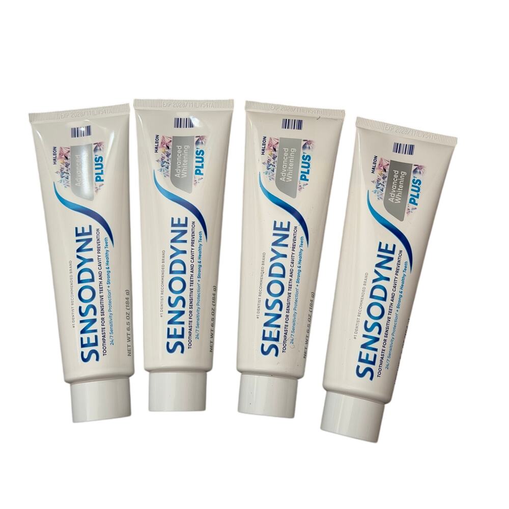 4 Pack Sensodyne Advanced Whitening Toothpaste 6.5 oz Sensitive Teeth New